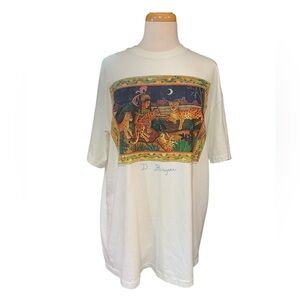 VTG 90’s Jaguar Princess Diana Bryer Santa Fe Sportswear Single Stitch Tee XL